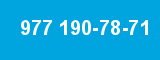 977 190-78-71 977 190-78-71